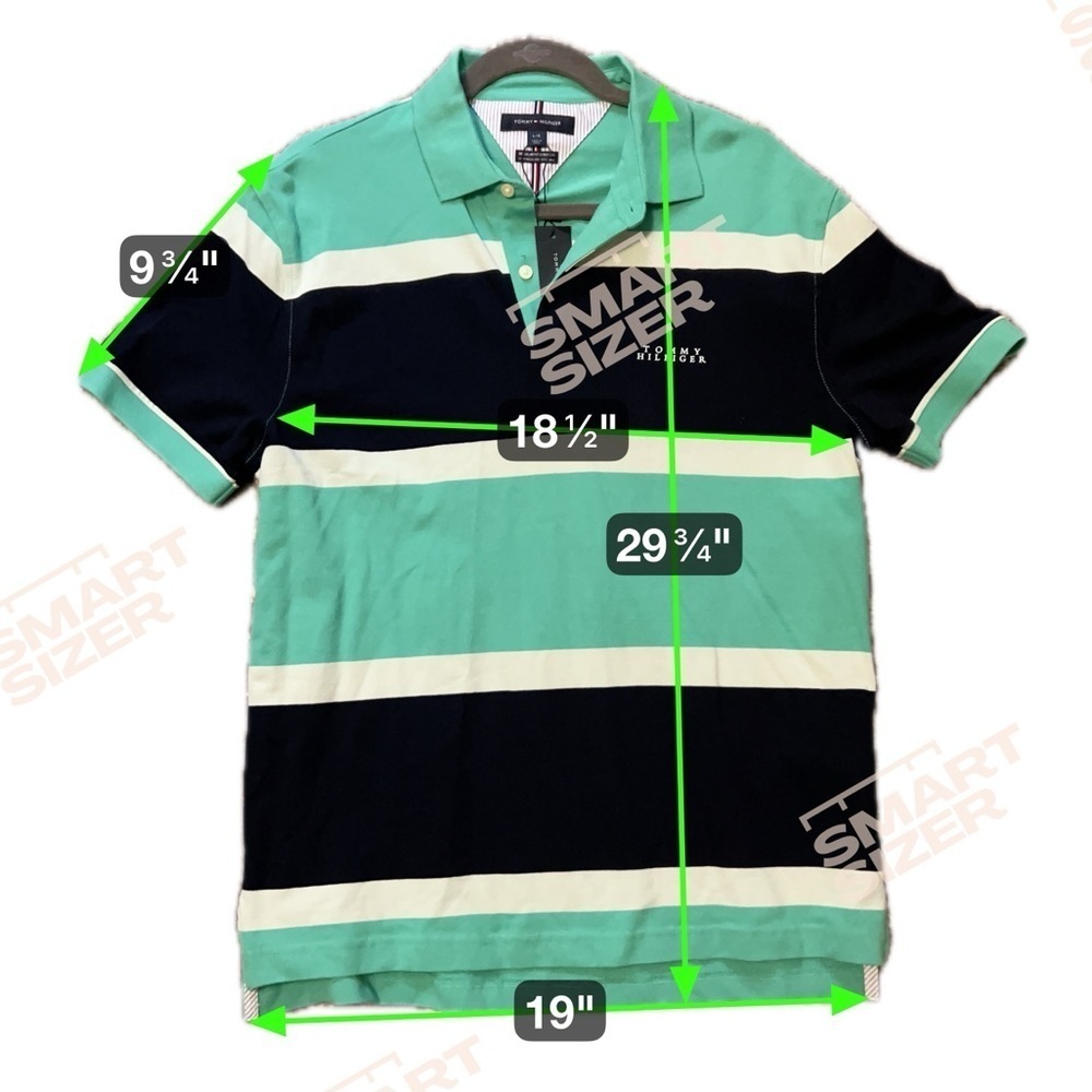 NWT Tommy Hilfiger Men's Striped Polo Shirt size L (M115) - Picture 7 of 7